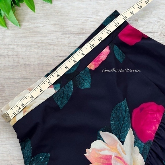 Eliza J. high-low cascading ruffle floral maxi ball skirt *shop@iamwarrior - Picture 7 of 10